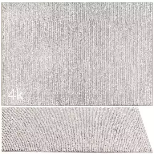 Carpet set 9119 - Wool White Soft Rug - 4k