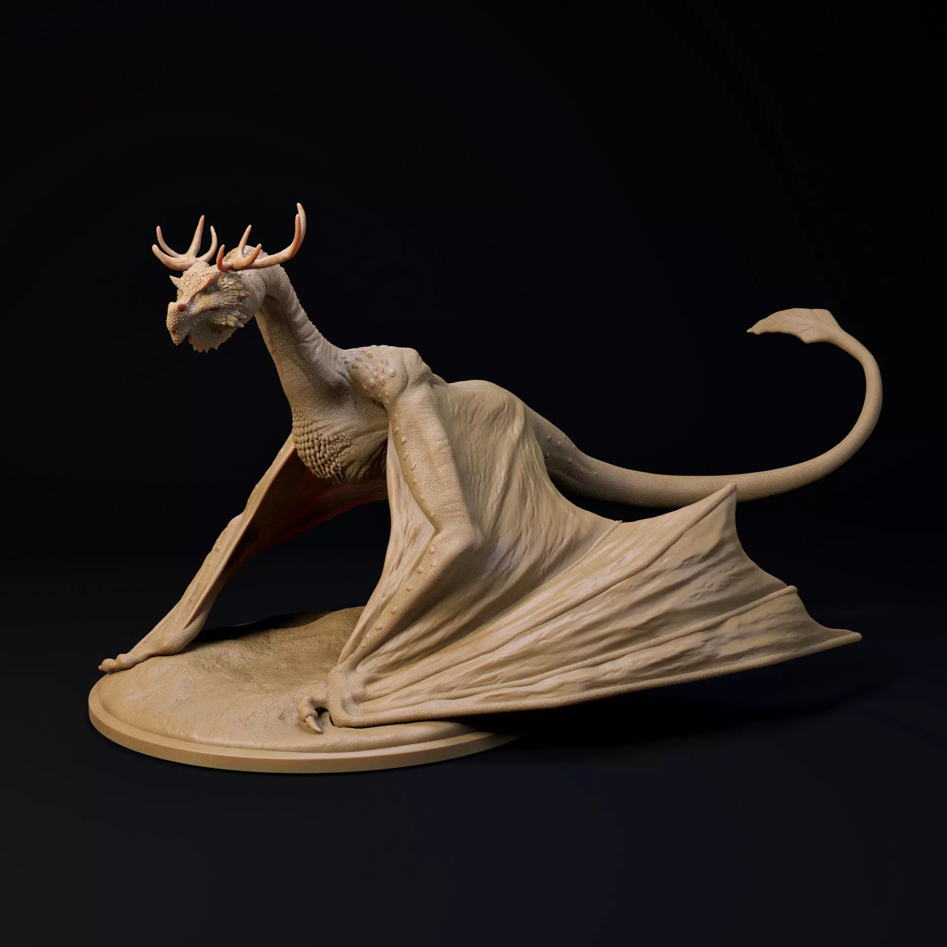 Forest Wyvern-Dragon 32mm scale - pre-supported FREE model Free 3D print model