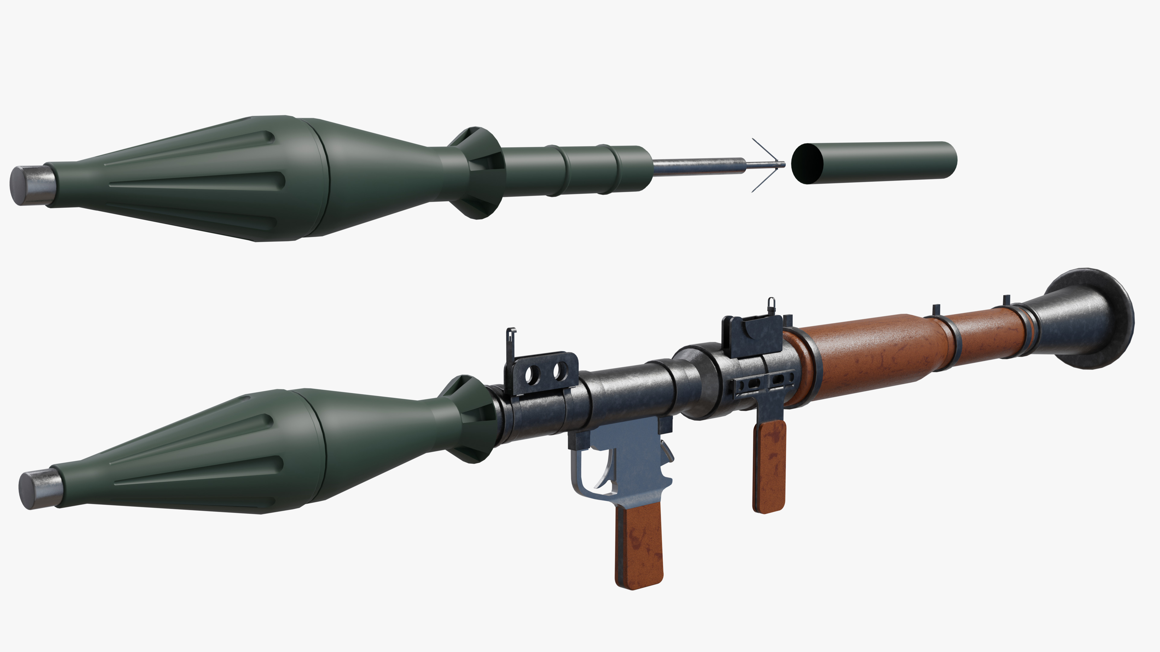 RPG-7 Launcher 3D model_2