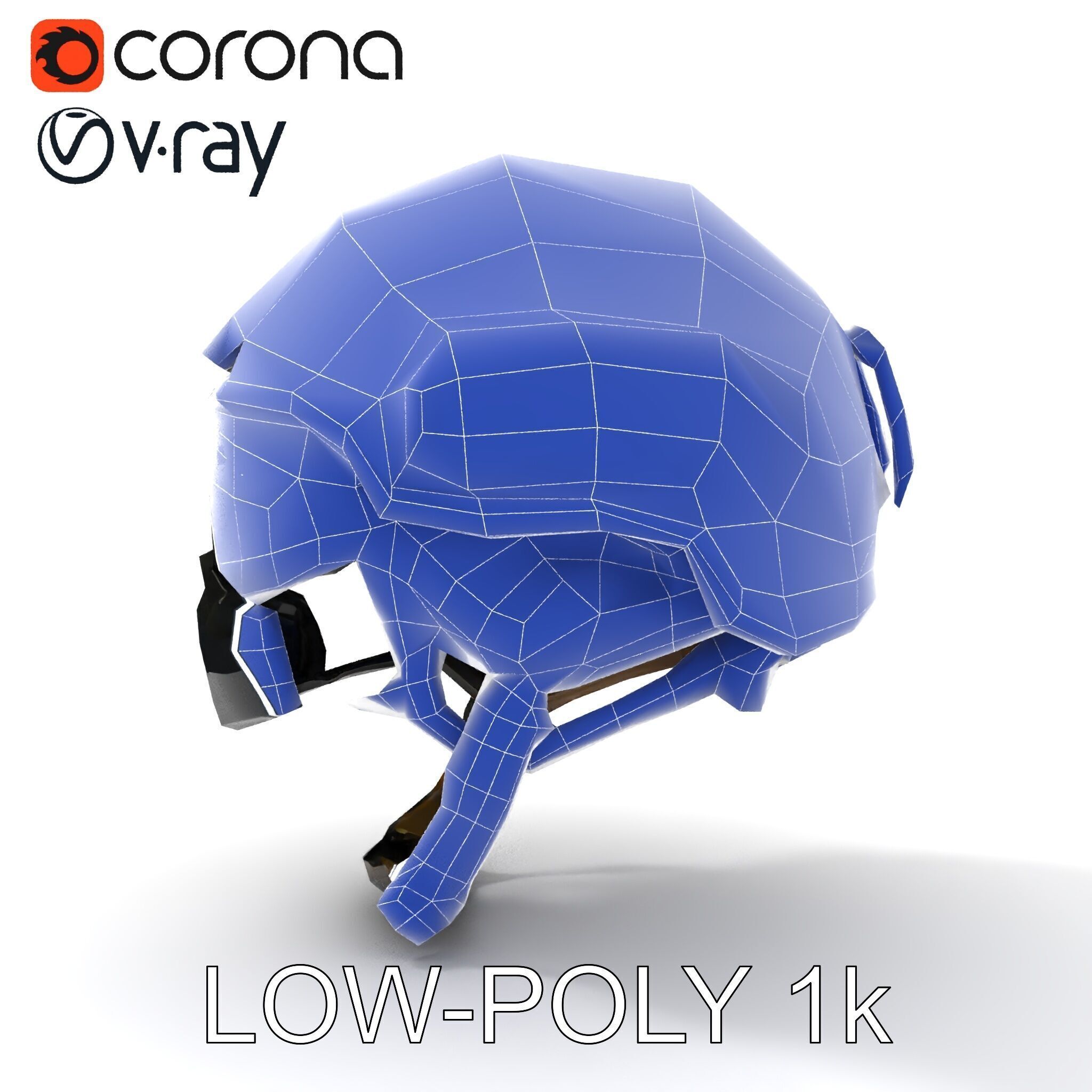 Tactical SWAT Helmet D Model Pack Low-poly 3D model_23