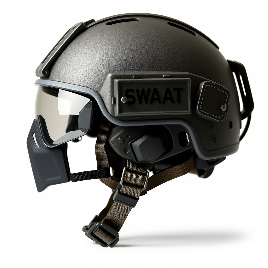 Tactical SWAT Helmet D Model Pack Low-poly 3D model_4