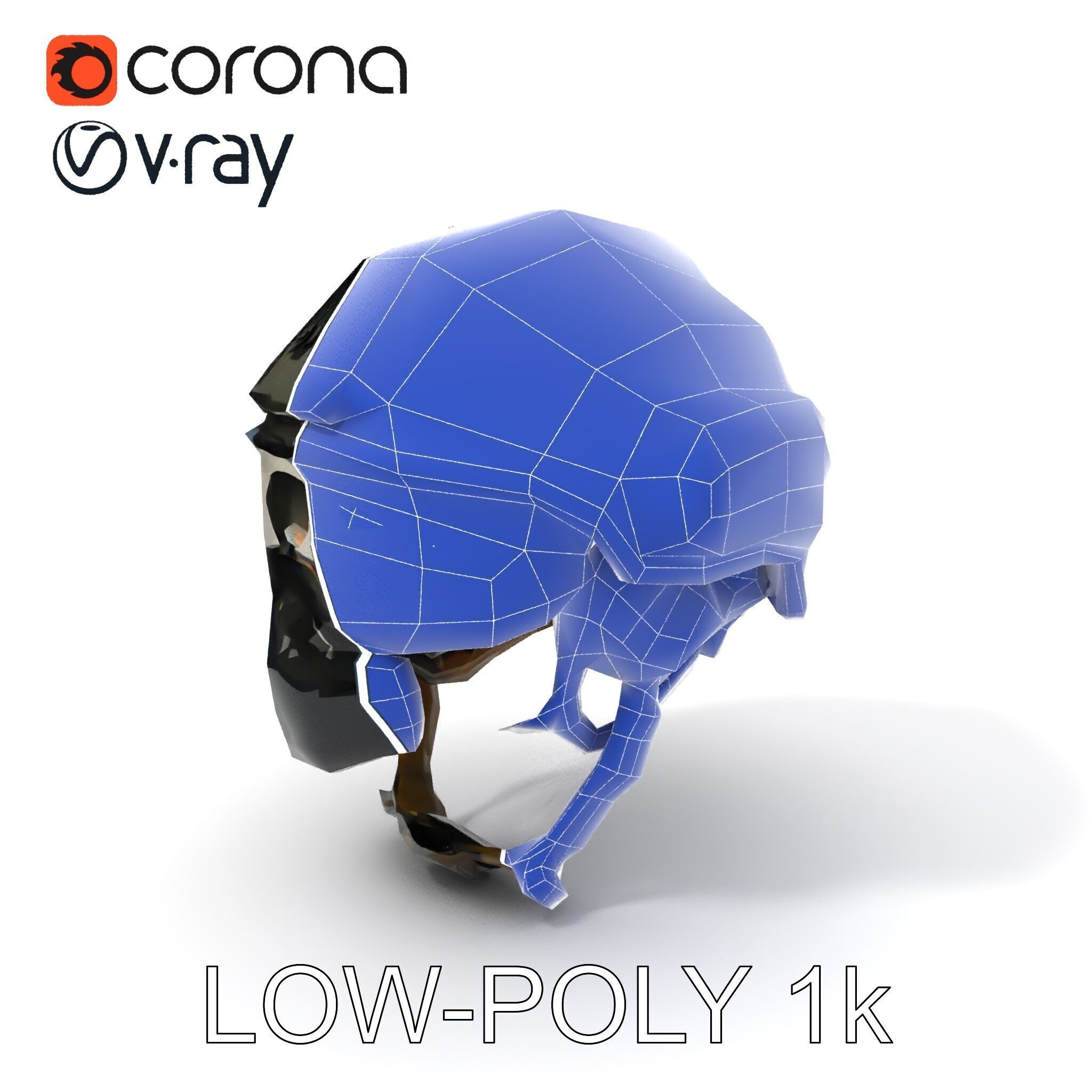 Tactical SWAT Helmet D Model Pack Low-poly 3D model_26