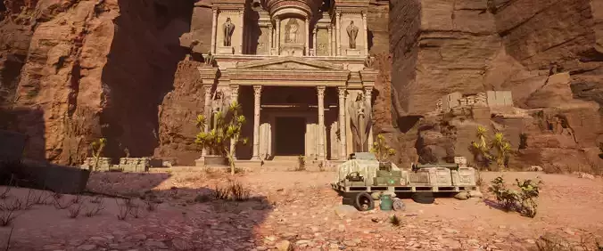 Petra Environment Low-poly 3D model