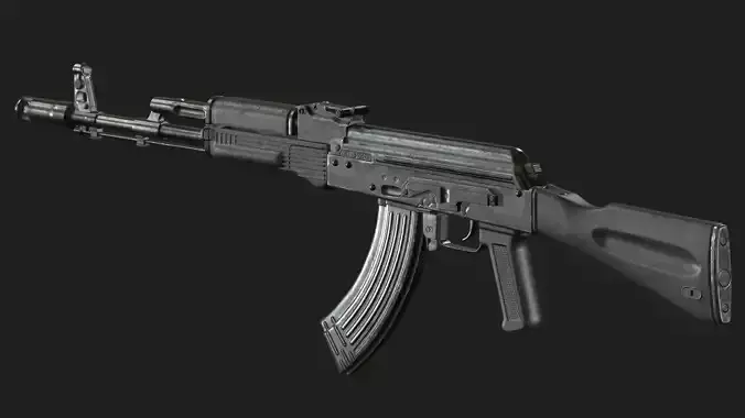 AK-103 two ak - rifles low-poly 3D model