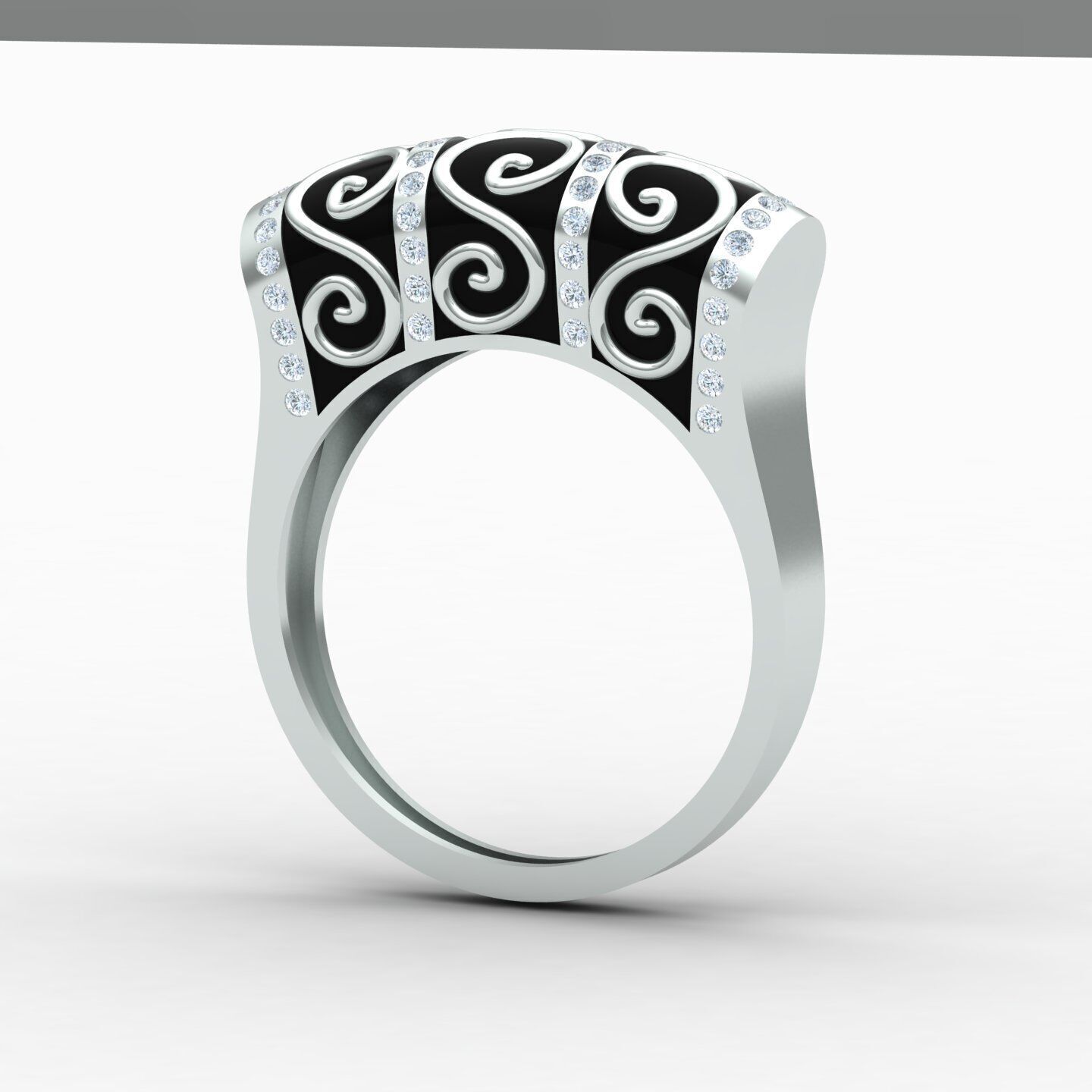 Women ring 26 3D print model_9