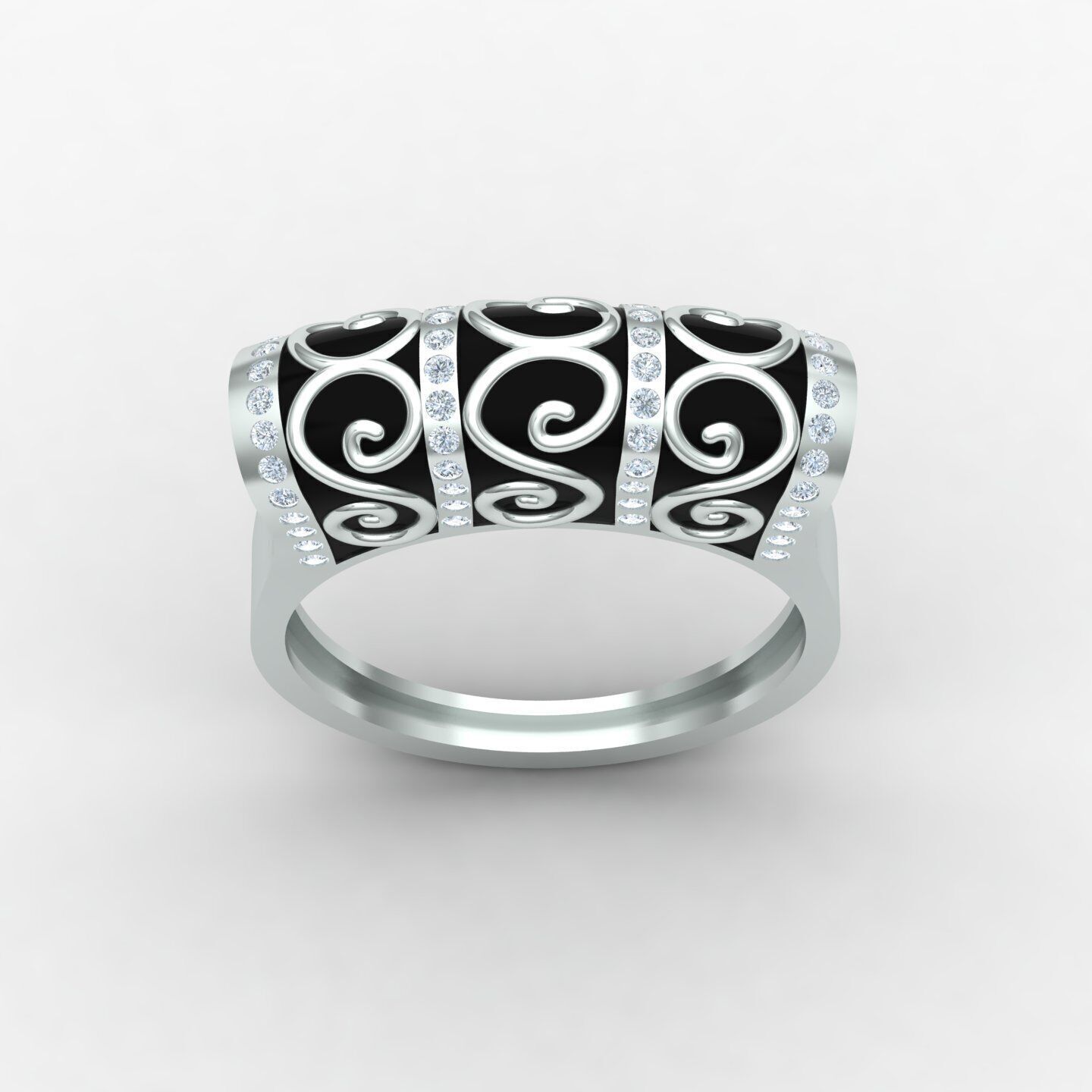Women ring 26 3D print model_8