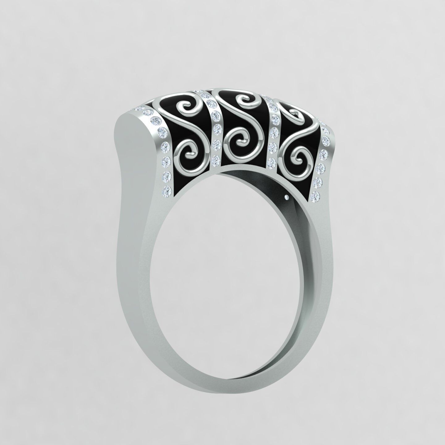 Women ring 26 3D print model_10