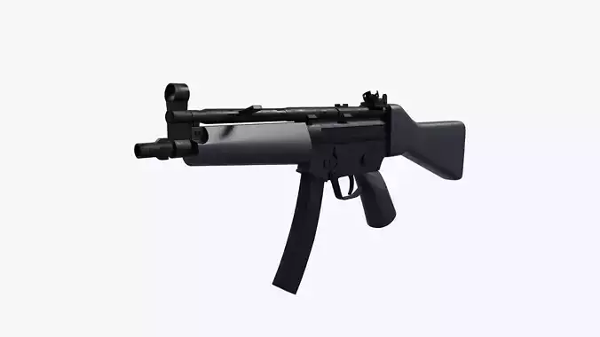 MP5 SMG Low-poly 3D model