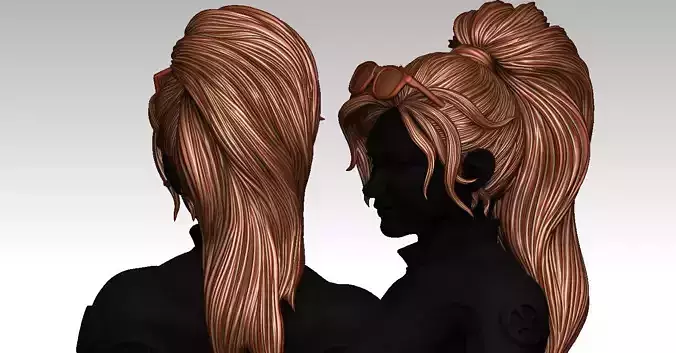 3D Hairstyles for girl V79 3D print model