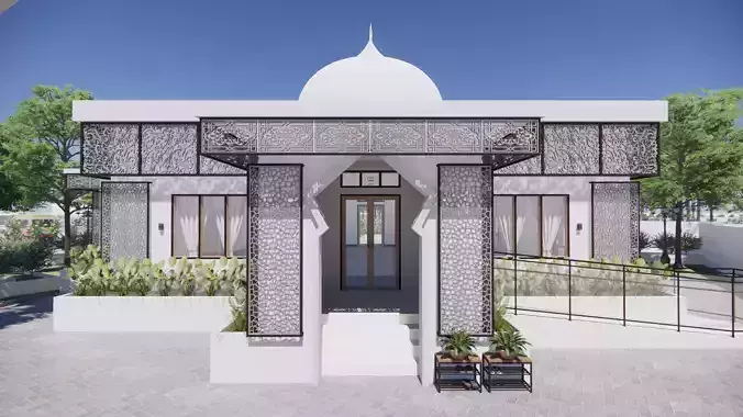 Mosque Of The Singkawang Planning Gallery 3D model