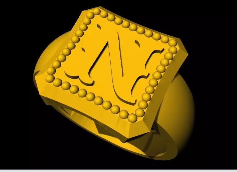 signet ring 3dm file 3D print model_0