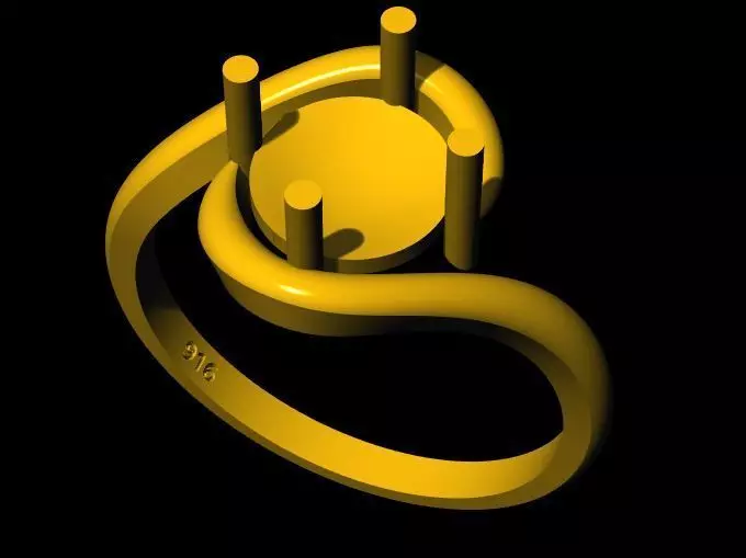 diamond ring 3dm file 3D print model_0