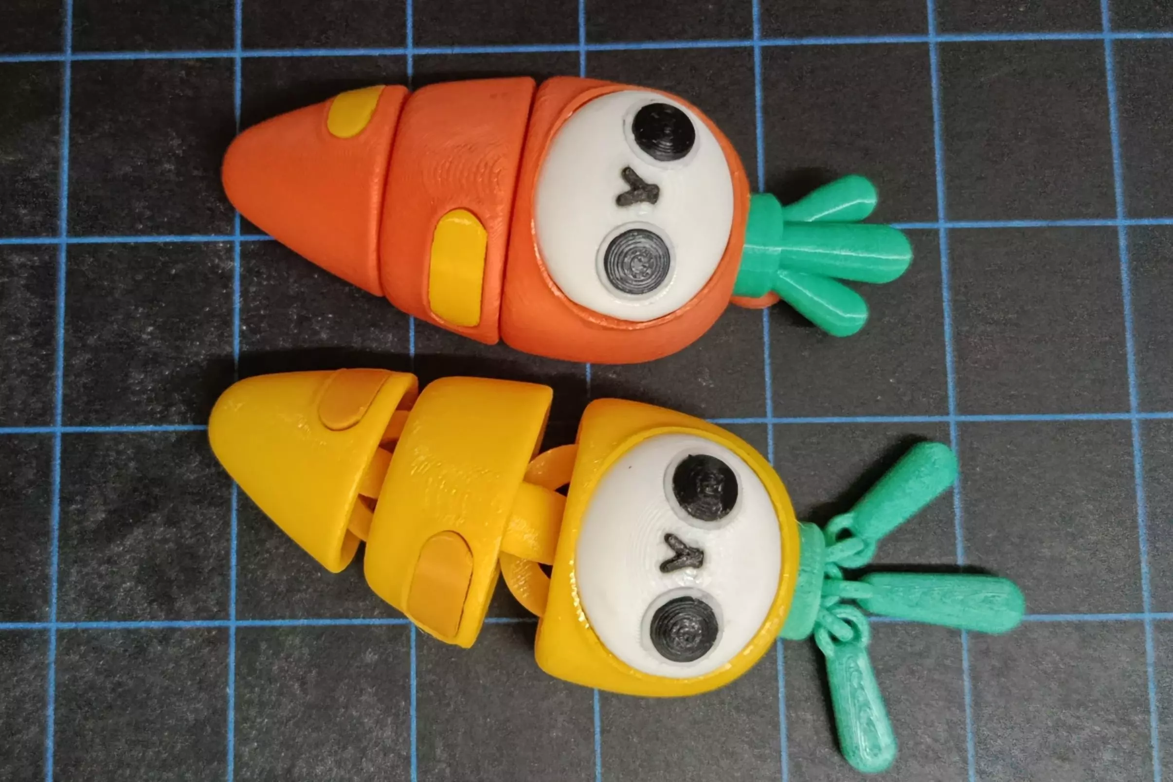 FLEXI BABY CARROT - Multi Parts Print in place 3D print model_0