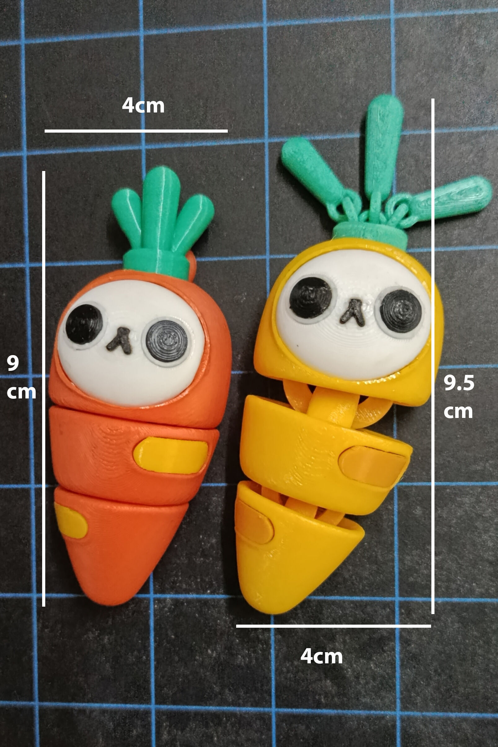 FLEXI BABY CARROT - Multi Parts Print in place 3D print model_7