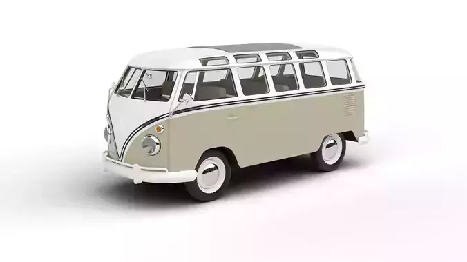 Volkswagen T1 Samba Bus 1950 3d model