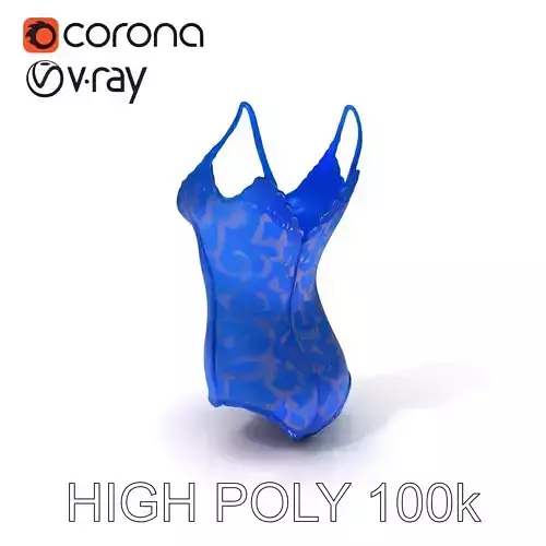 Elegant Lace Bodysuit D Model Pack