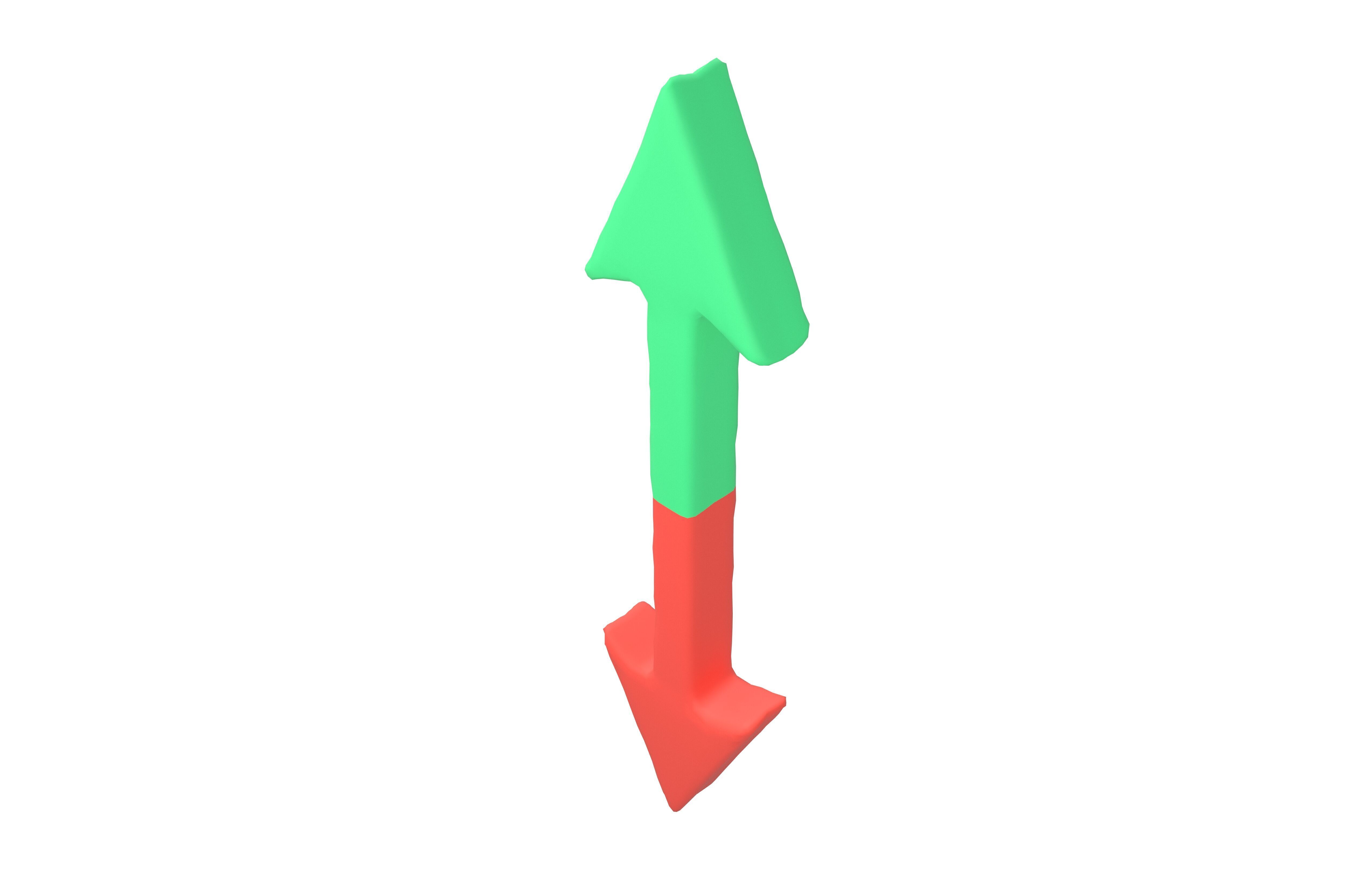 Double Headed Arrow v1 005 Low-poly 3D model_1