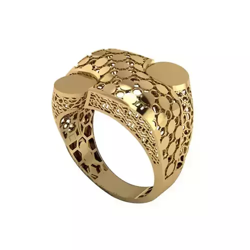 Lightweight Fusion Ring  Ready for Casting TR029 3D print model