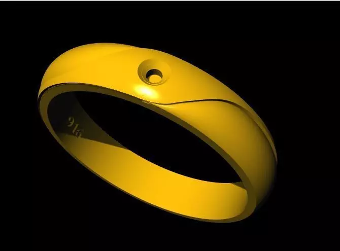 diamond ring 3dm file 3D print model_0