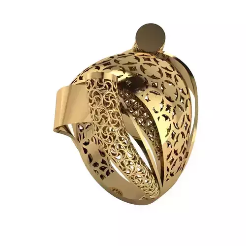 Lightweight Fusion Ring  Ready for Casting TR028 3D print model