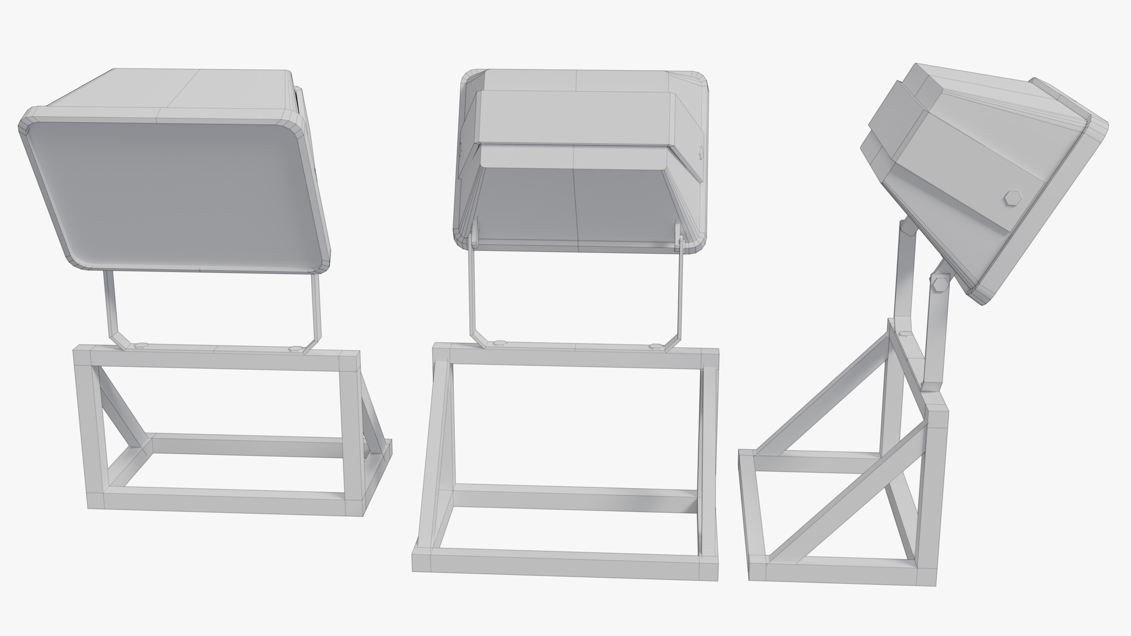 Flood Light Tower Low-poly 3D model_9