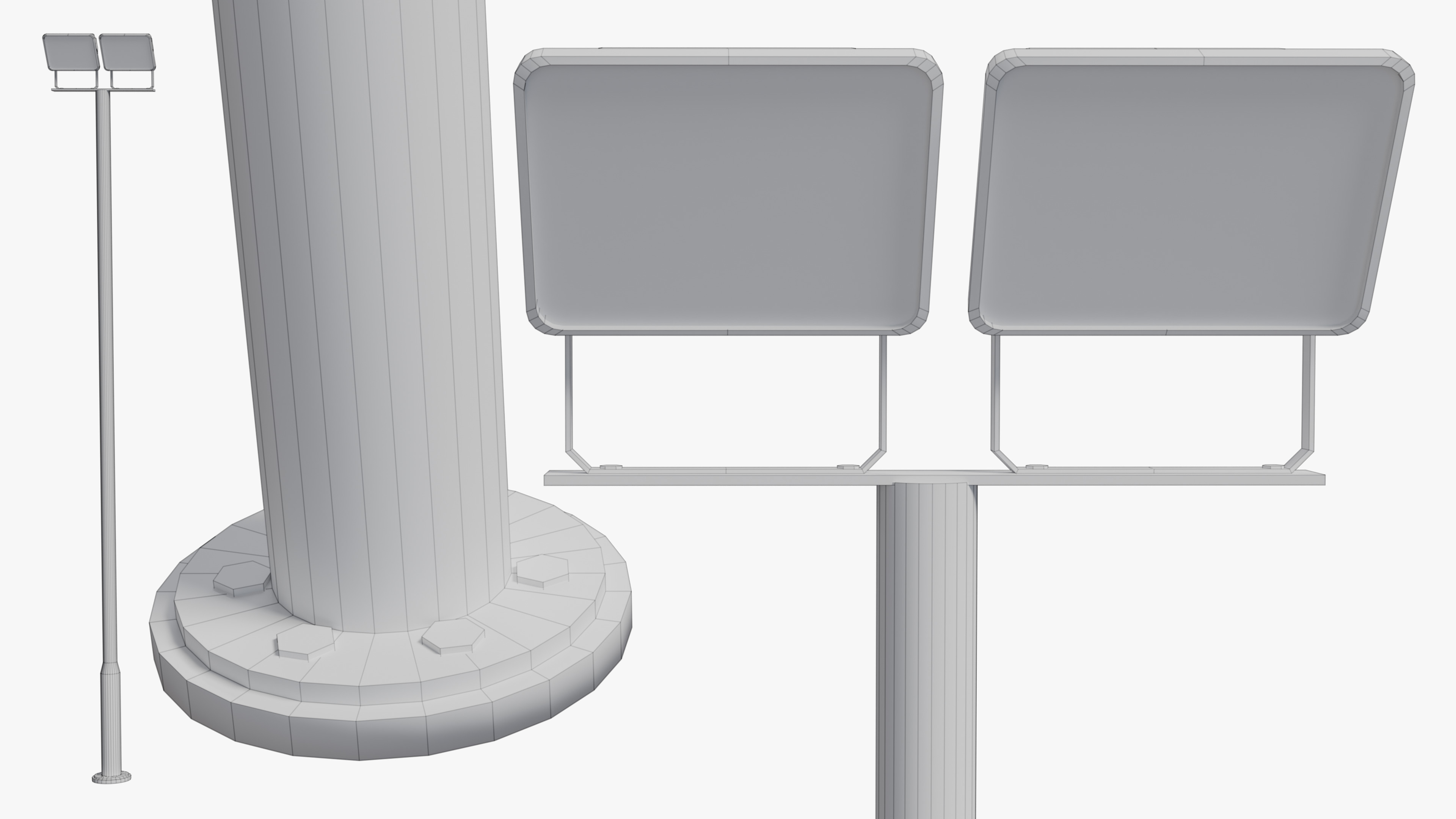 Flood Light Tower Low-poly 3D model_10