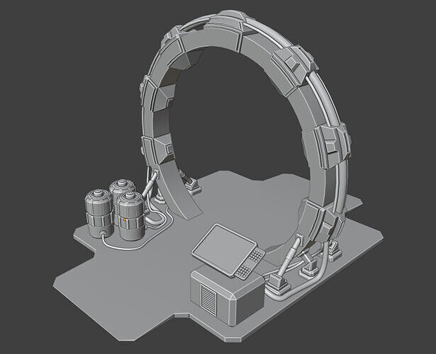 Star Gate Structure Low-poly 3D model