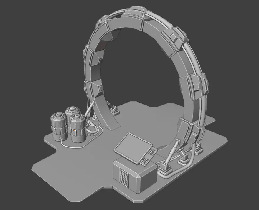 Star Gate Structure Low-poly 3D model