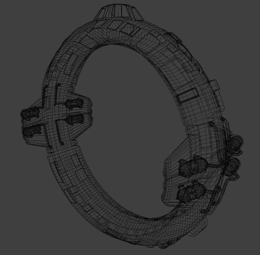 Space Star Gate Low-poly 3D model_2