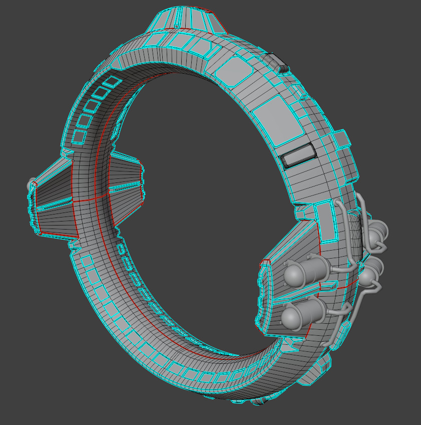 Space Star Gate Low-poly 3D model_1