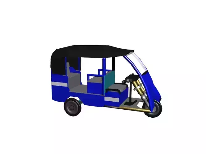 3D Model of Electric Three Wheeler Vehicle 