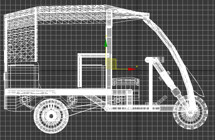 3D Model of Electric Three Wheeler Vehicle 3D model_2