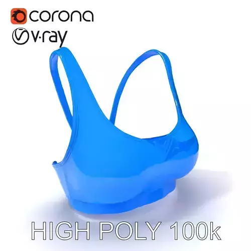 Blue Sports Bra D Model Pack