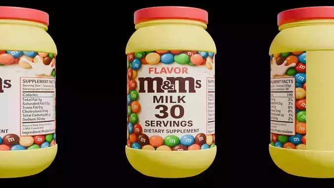 Protein powder container