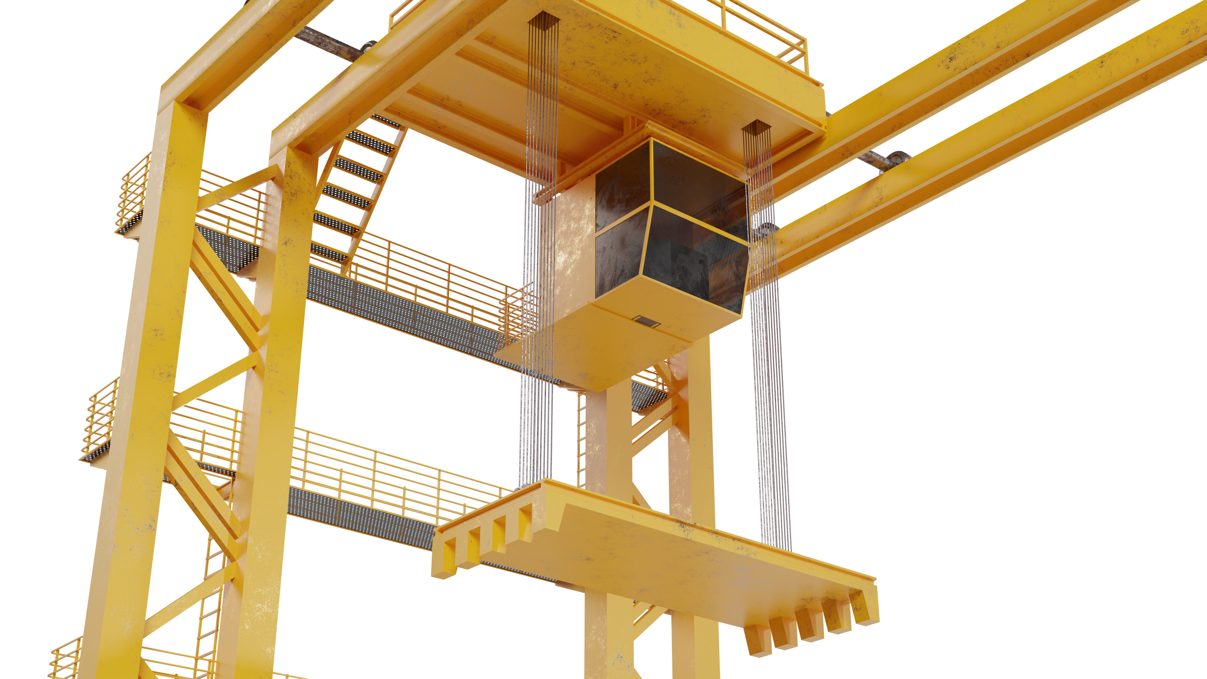 Container Crane 3D model_4