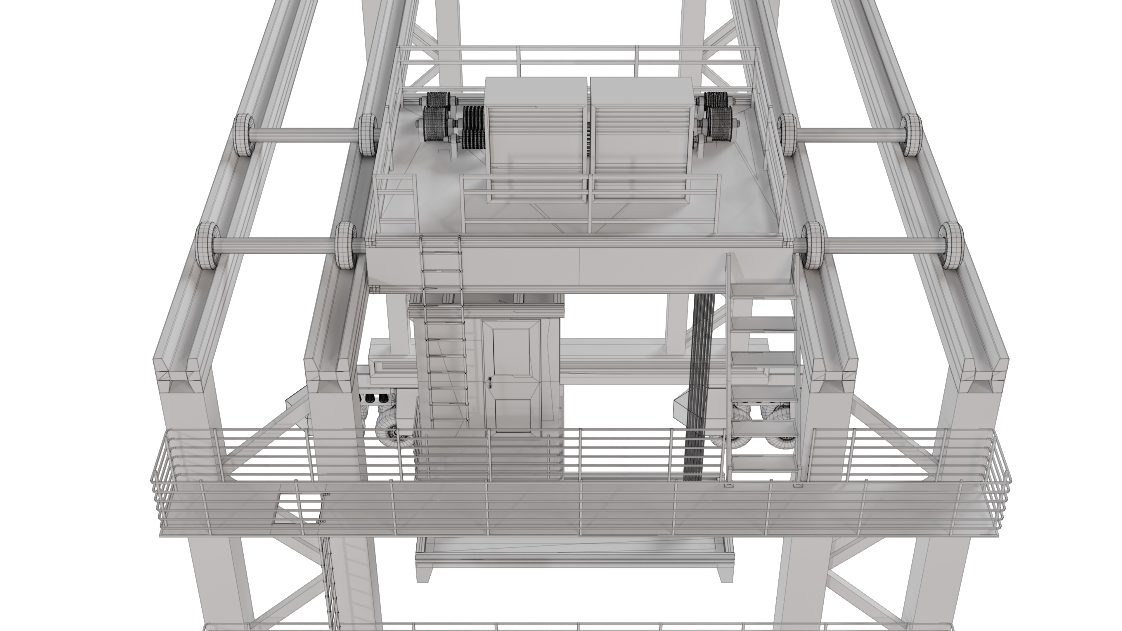 Container Crane 3D model_14