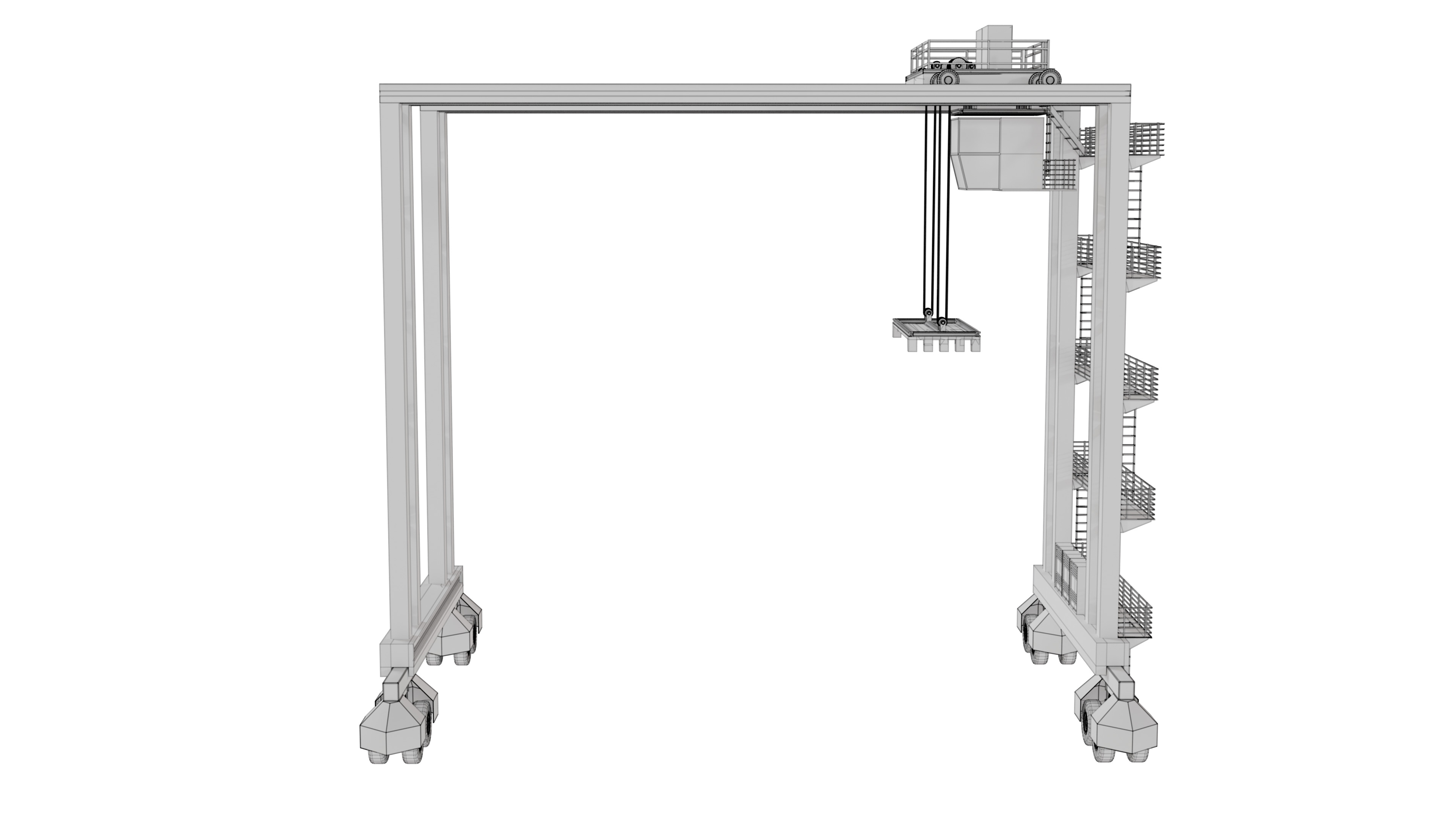 Container Crane 3D model_13