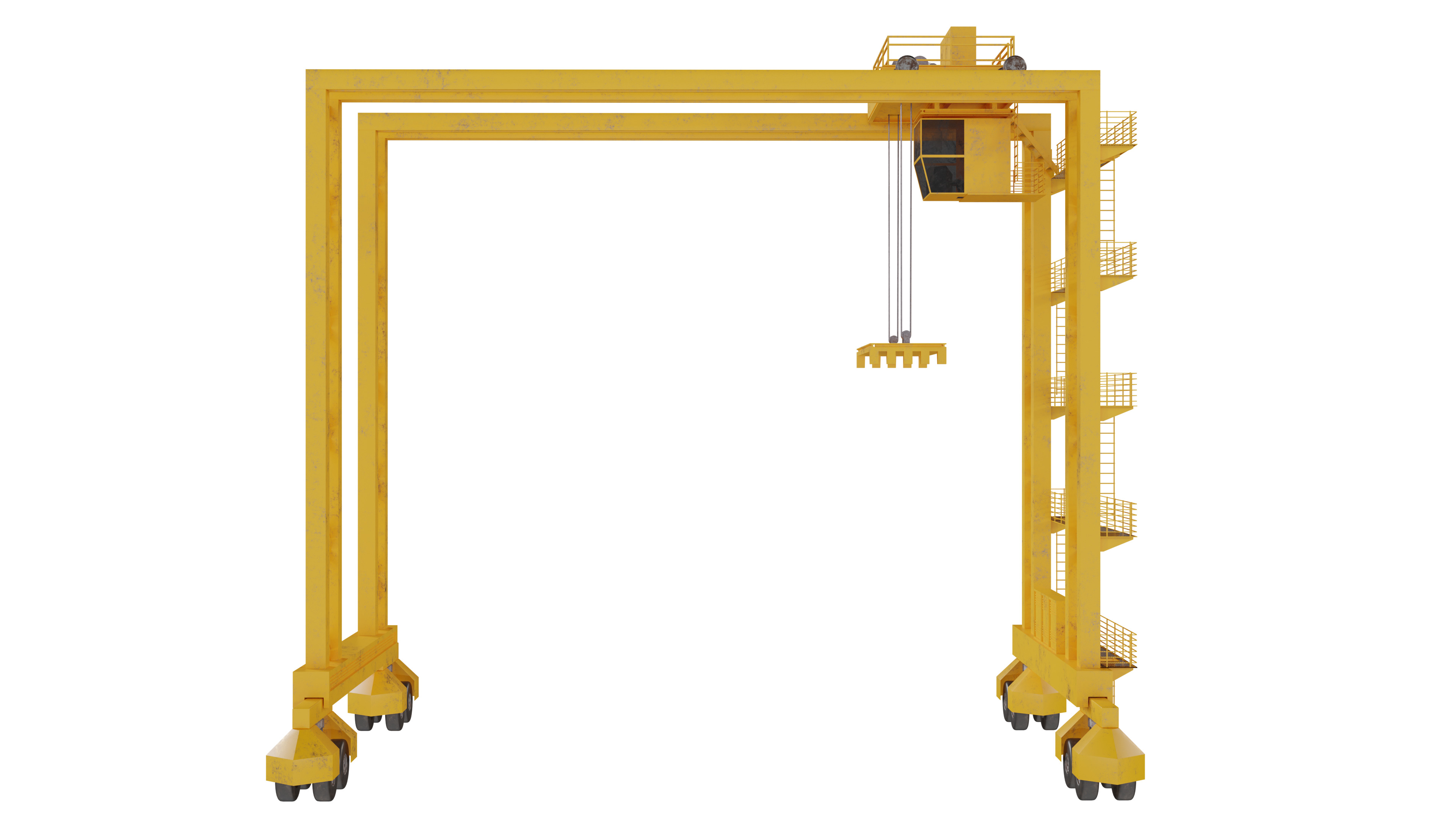 Container Crane 3D model_9