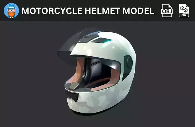 Motorcycle Helmet 3D Model