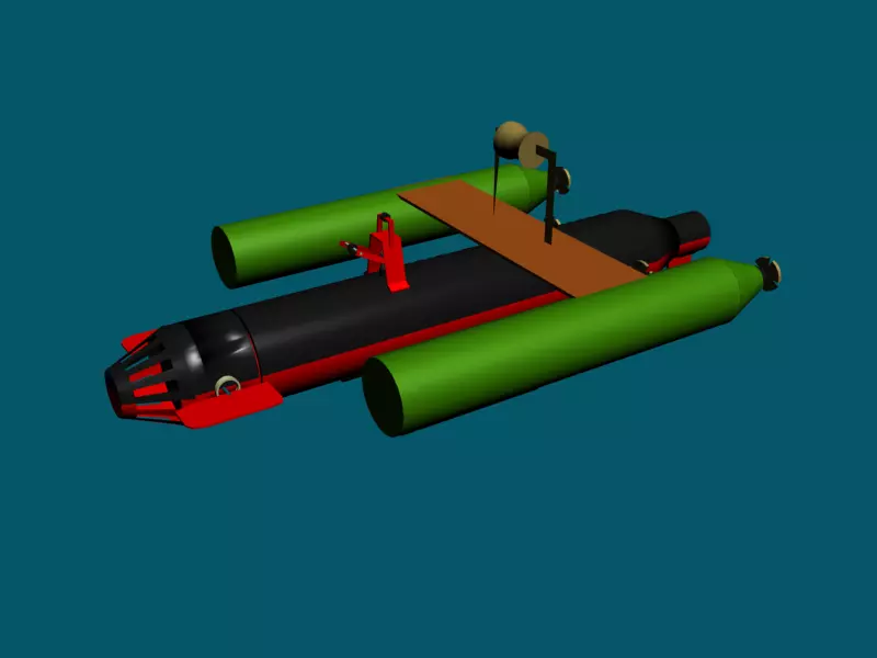 3D Model of Underwater Robot -AUV 3D model_0