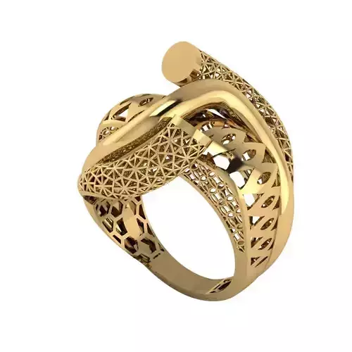 Lightweight Fusion Ring  Ready for Casting TR026 3D print model