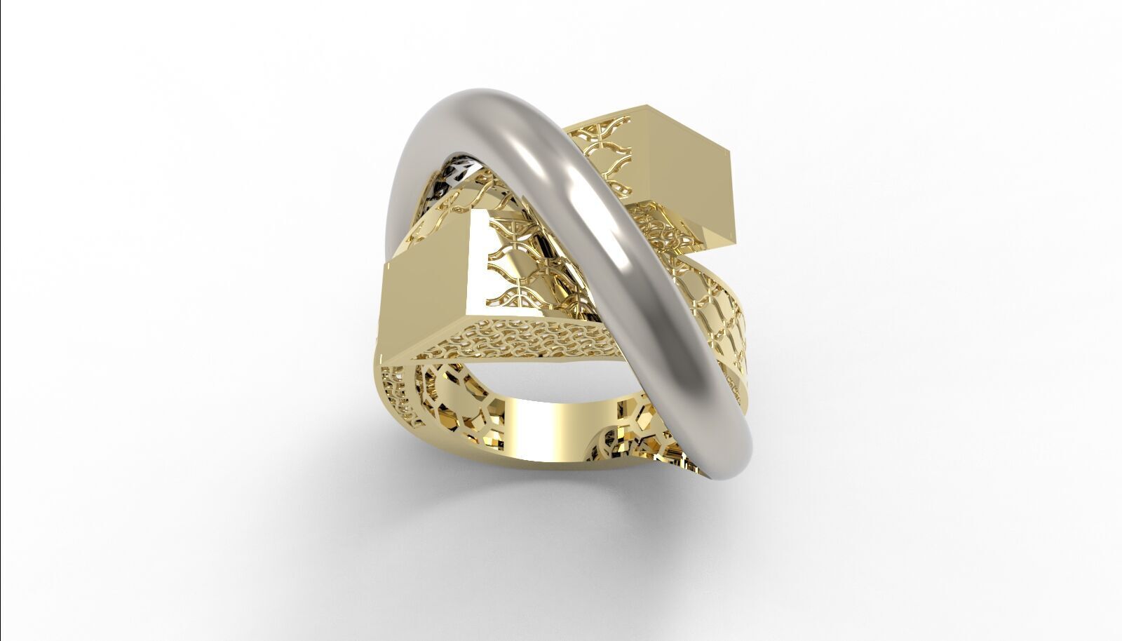 Lightweight Fusion Ring  Ready for Casting TR025 3D print model_7