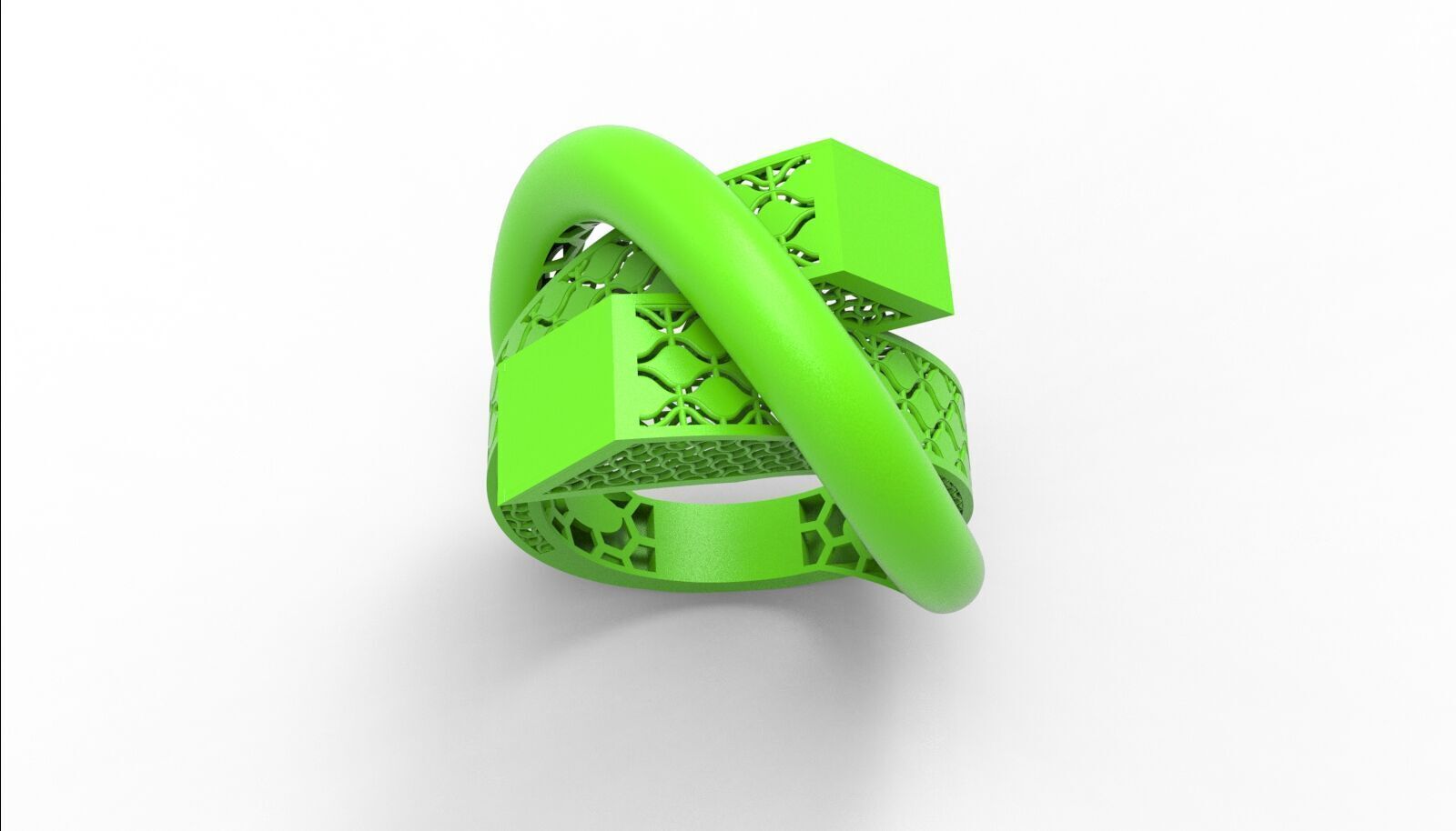 Lightweight Fusion Ring  Ready for Casting TR025 3D print model_1