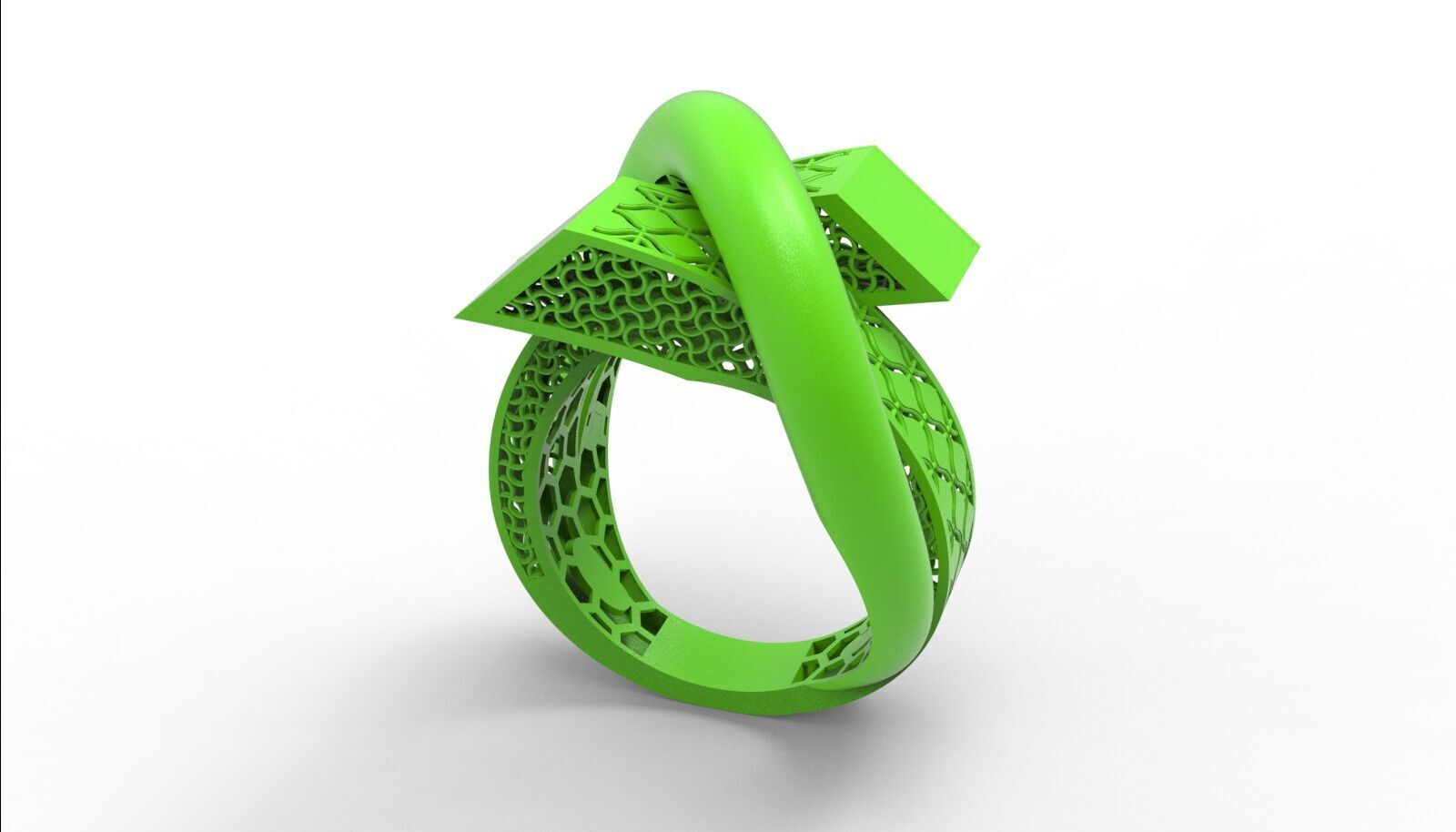 Lightweight Fusion Ring  Ready for Casting TR025 3D print model_6