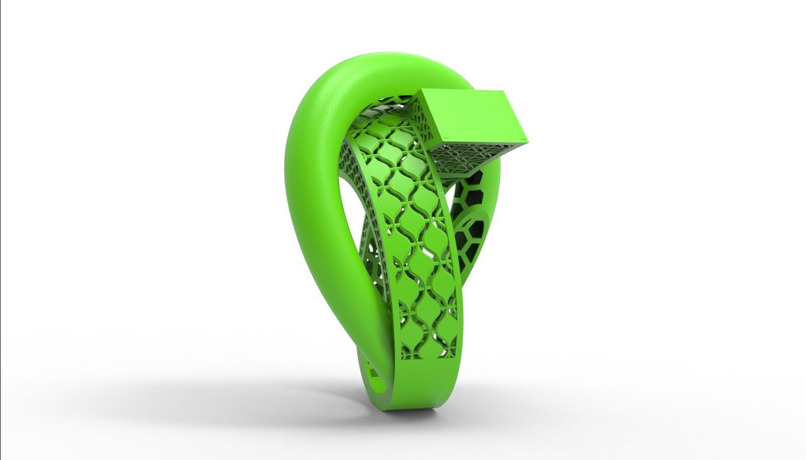 Lightweight Fusion Ring  Ready for Casting TR025 3D print model_5