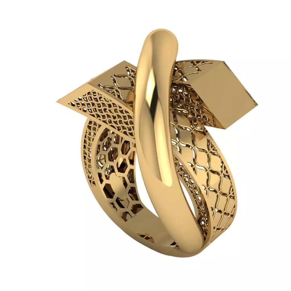 Lightweight Fusion Ring  Ready for Casting TR025 3D print model_0