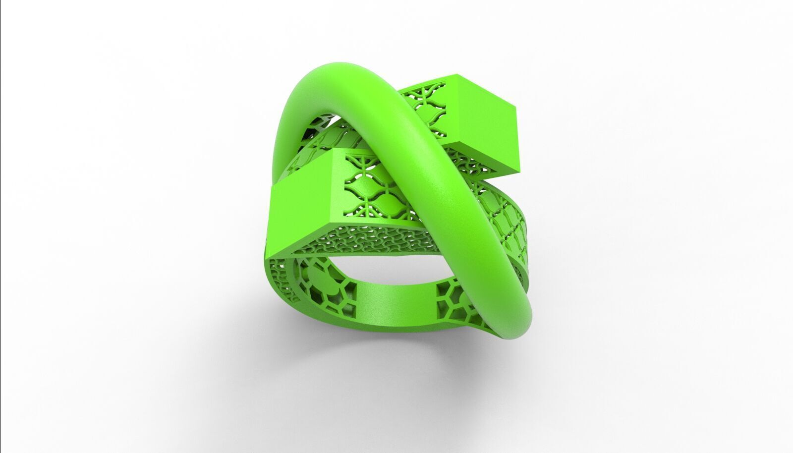 Lightweight Fusion Ring  Ready for Casting TR025 3D print model_8