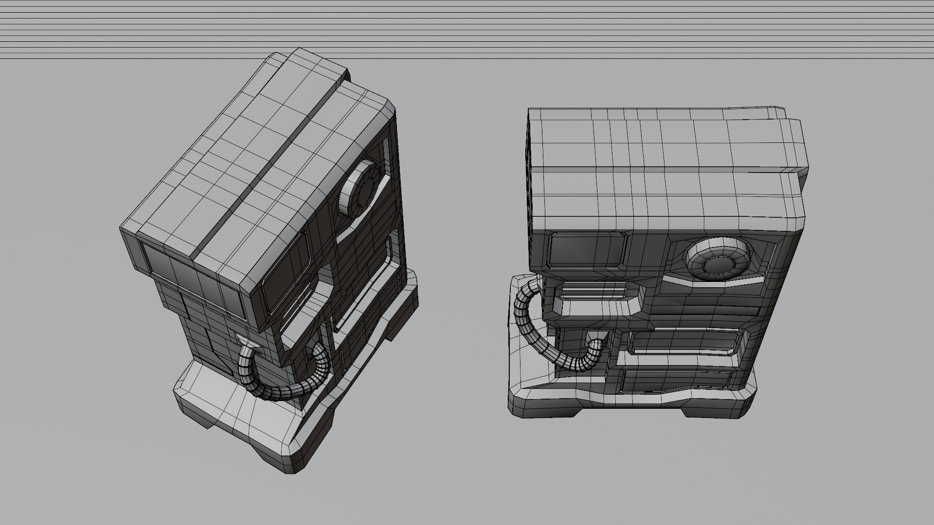 Sci-Fi Power Generator Game-Ready PBR Asset Low-poly 3D model_3