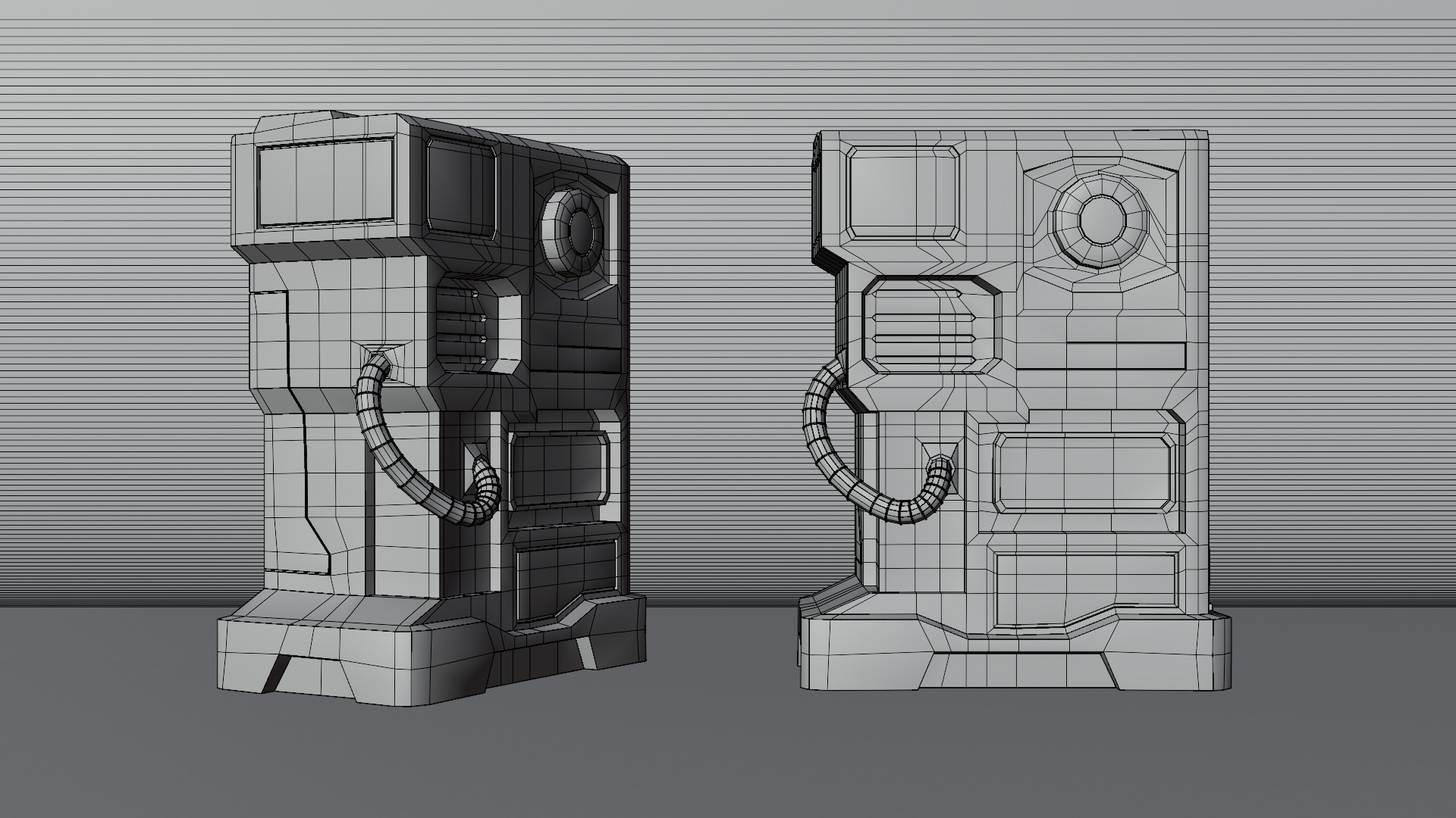 Sci-Fi Power Generator Game-Ready PBR Asset Low-poly 3D model_2