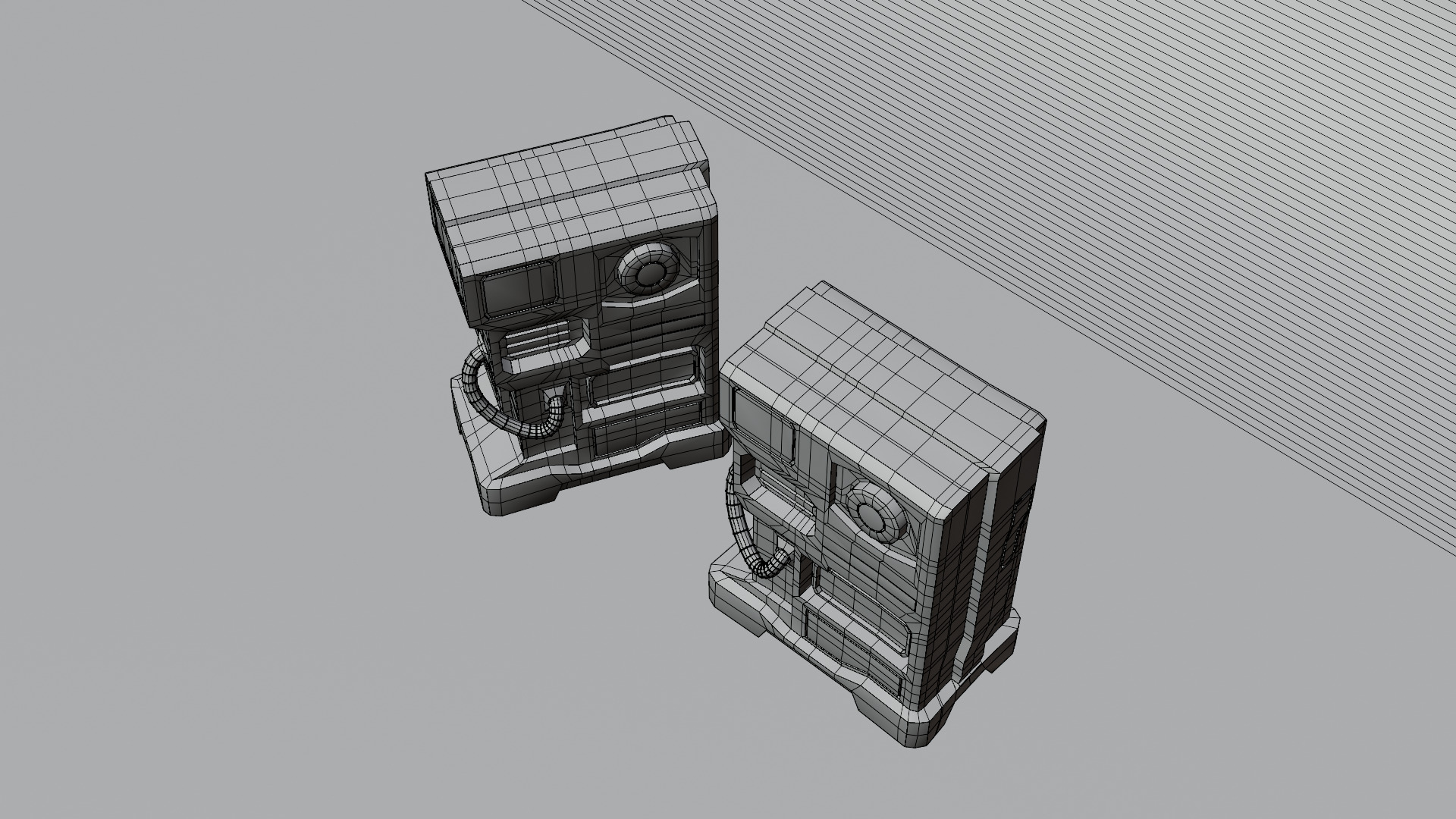 Sci-Fi Power Generator Game-Ready PBR Asset Low-poly 3D model_4